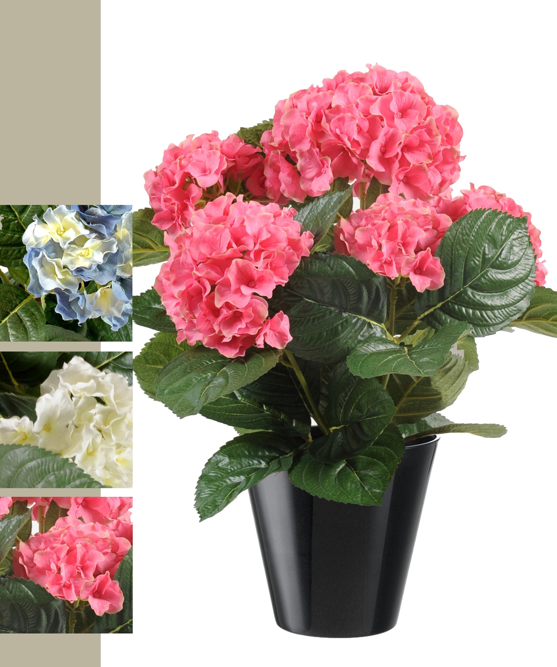 HORTENSIA artificiel 50 cm rose ou bleu Fleurs de nos jardins, Hortensia  artificielles ✿ Reflets Nature Lyon ✿