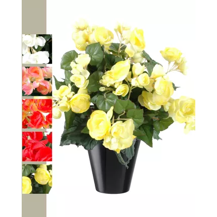 fleurs BEGONIA artificiel Hauteur 40 cm