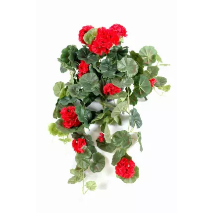 piquet Géranium artificiel chute Grand Modèle rouge 60 cm