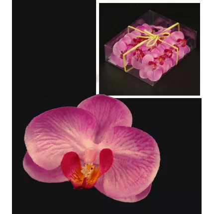 boite 18 fleurs PHALAENOPSIS artificiel rose et une fleur