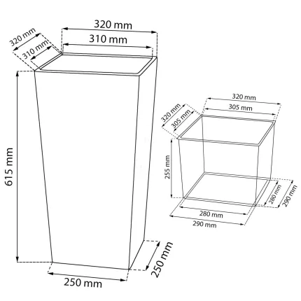 dimension UTA hauteur hauteur 61 et 75 cm