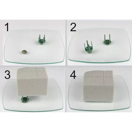 mise en situation Bloc de Mousse fleurs artificielles