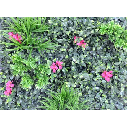 fleurs et feuillage MUR VEGETAL A 100 x 100 cm