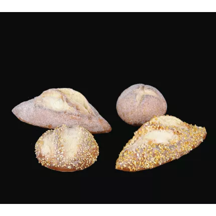 PAINS artificiels lot de 4 sur fond noir