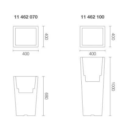 Piazza haut 68 et 100 cm