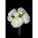bouquet de PIVOINE artificielle blanc 24 cm